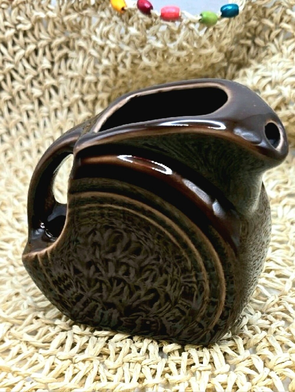 OOAK MINT FIESTAWARE HLC CHOCOLATE Mini Disc/Disk Pitcher W/ORIGINAL STICKER